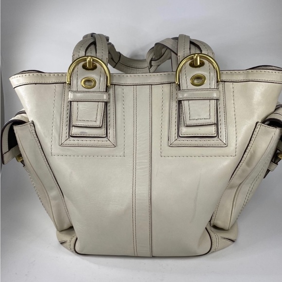 Coach SOHO MIA Ivory Leather Shoulder Tote 10049 - Picture 2 of 6